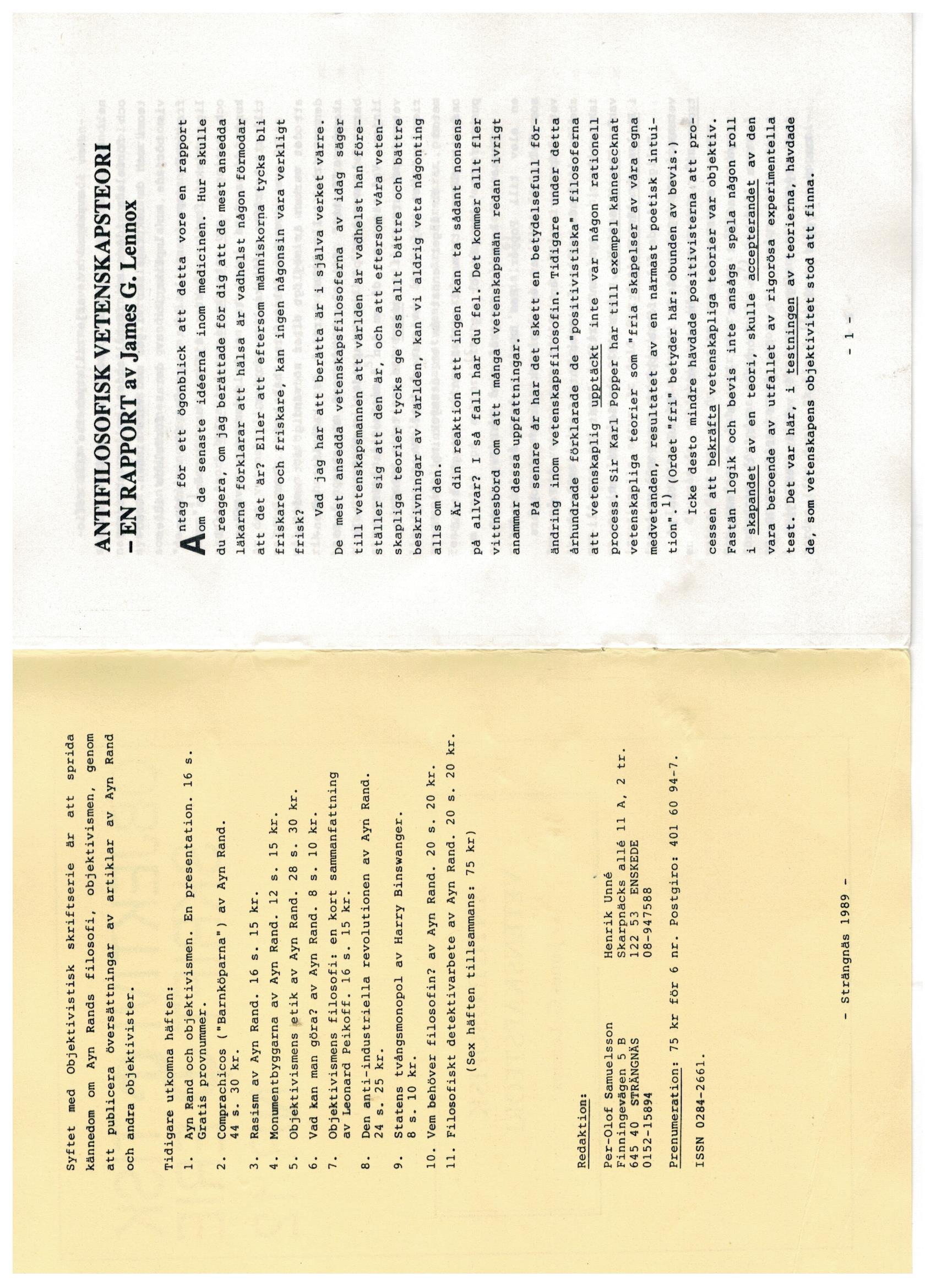 Första uppslaget i O$ nummer 12