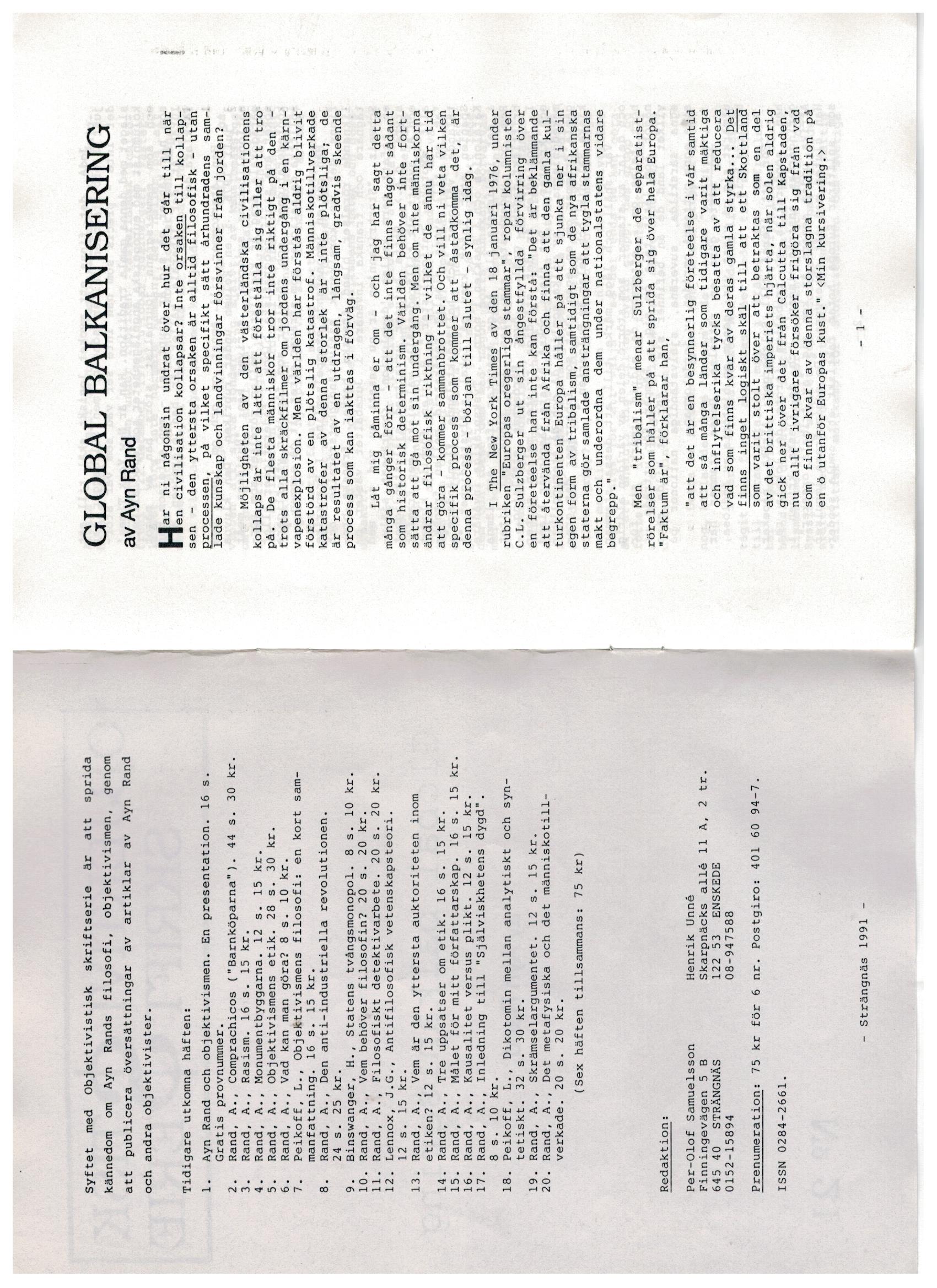 Första uppslaget i O$ nummer 21