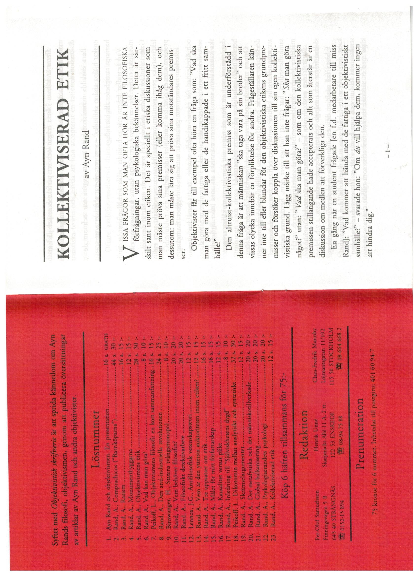 Första uppslaget i O$ nummer 23