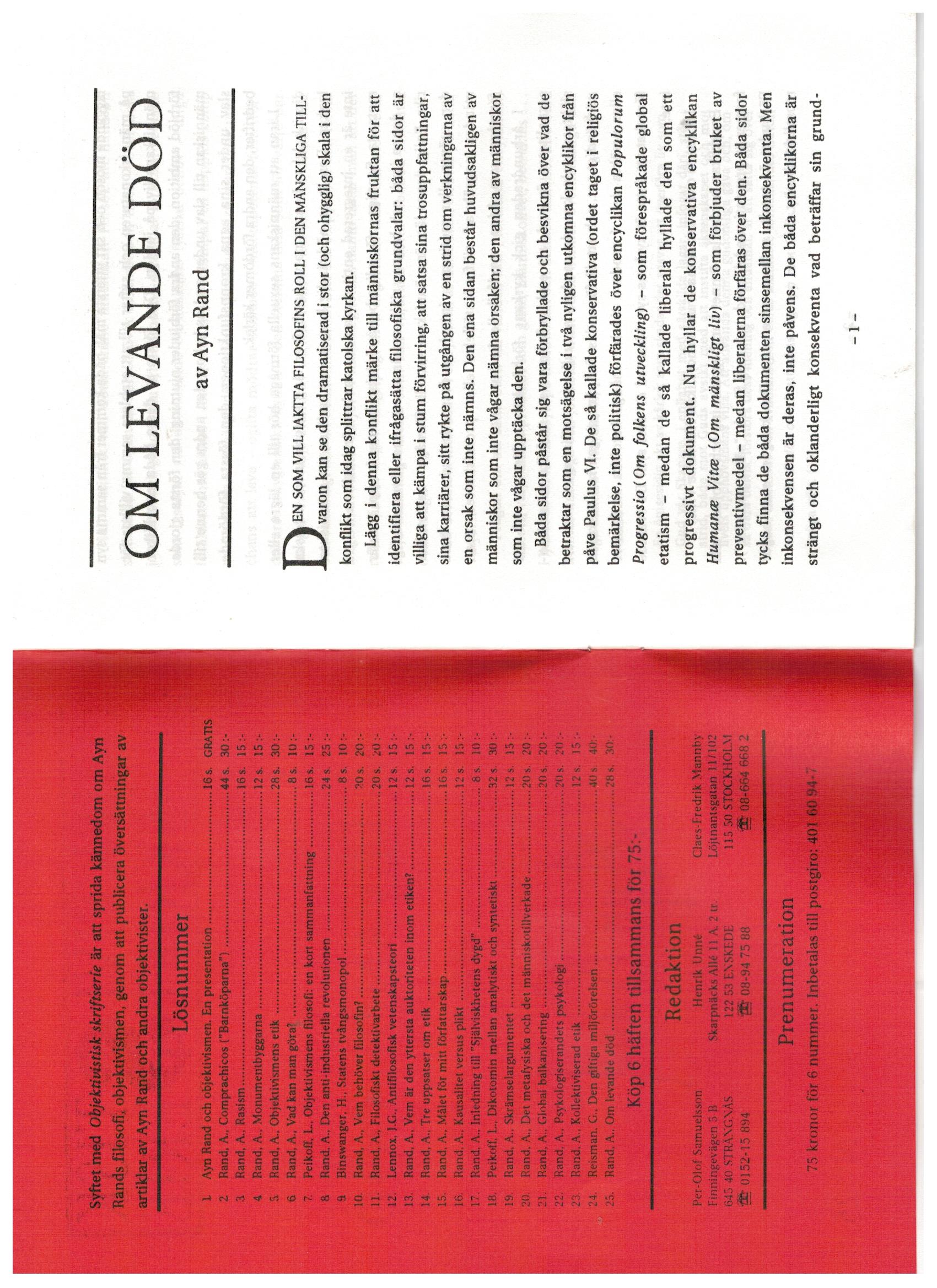 Första uppslaget i O$ nummer 25