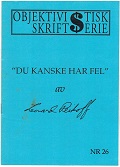 Objektivistisk $kriftserie nummer 26