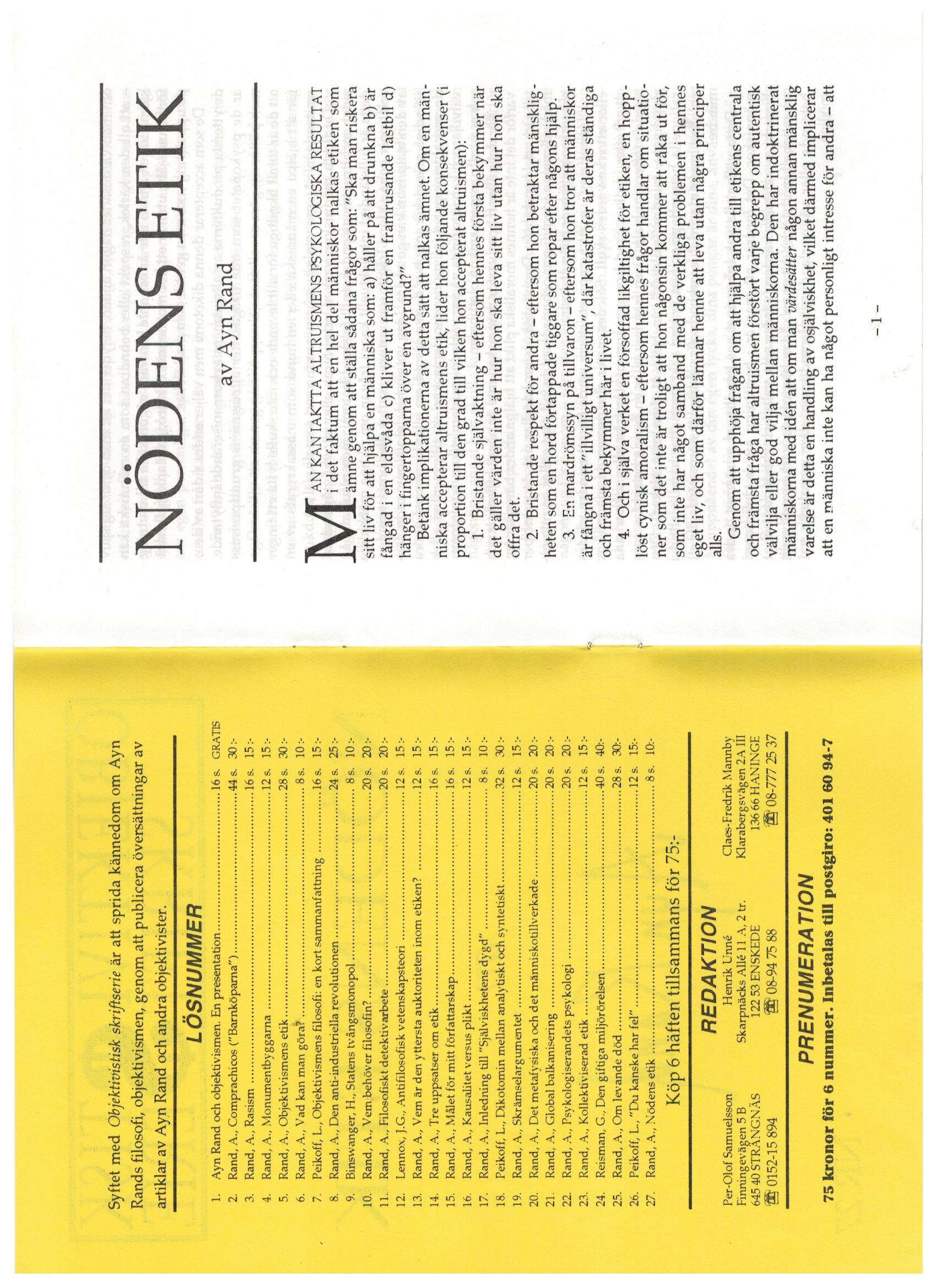 Första uppslaget i O$ nummer 27