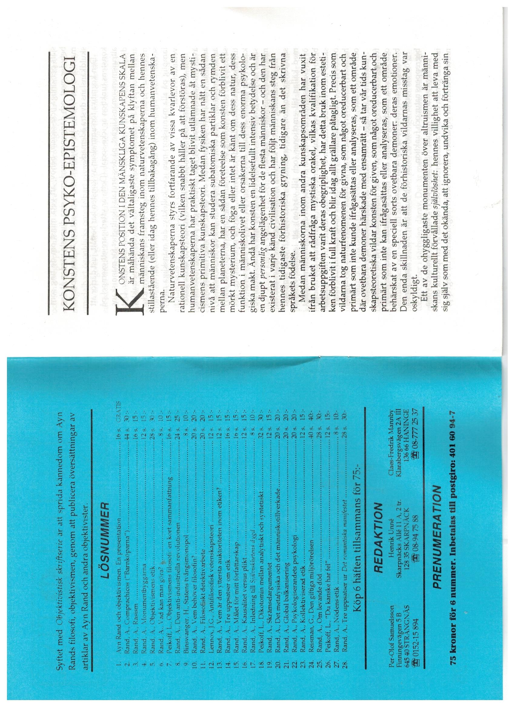 Första uppslaget i O$ nummer 28