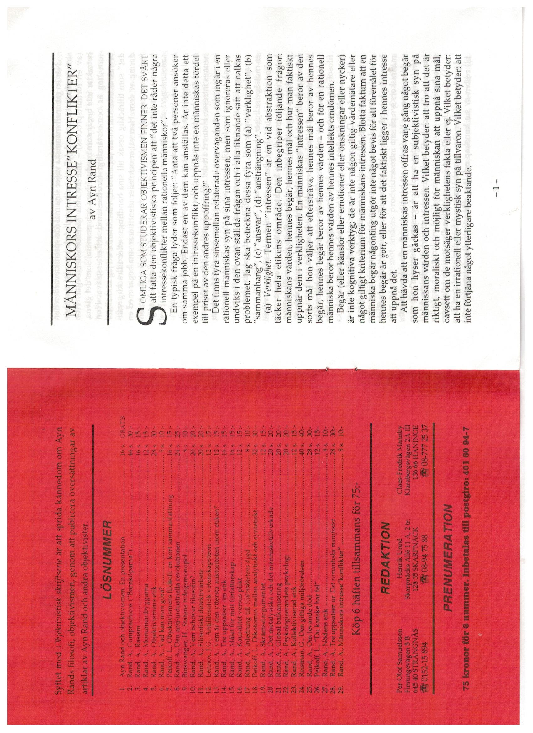 Första uppslaget i O$ nummer 29