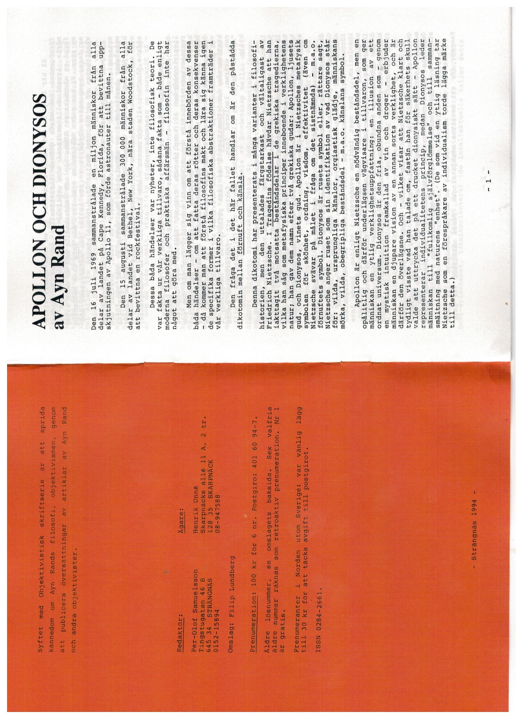 Första uppslaget i O$ nummer 31