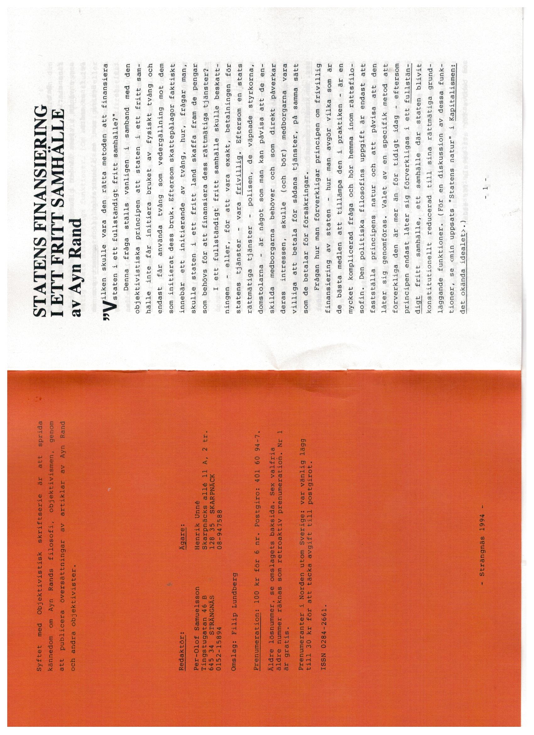 Första uppslaget i O$ nummer 32