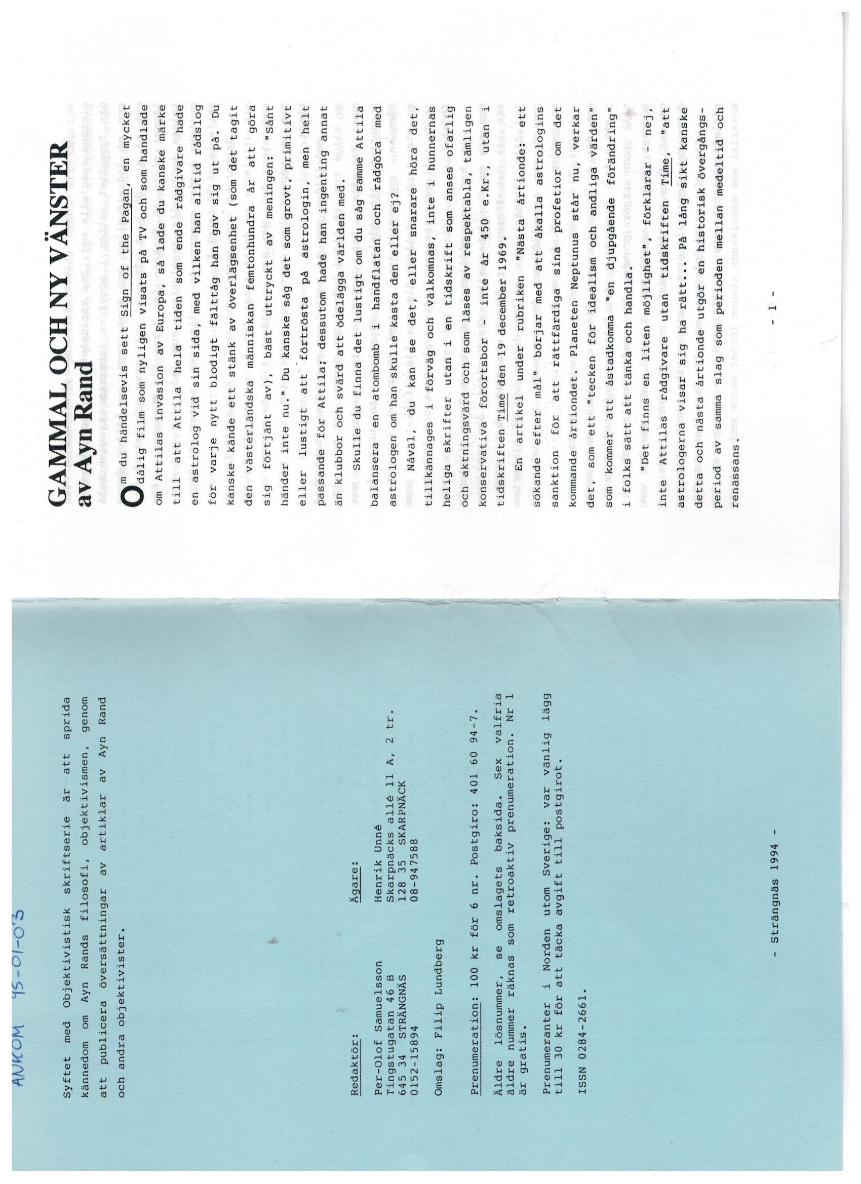 Första uppslaget i O$ nummer 34