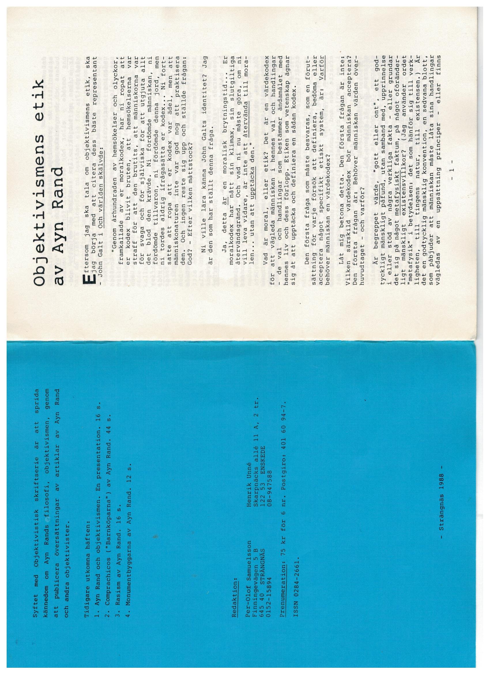 Första uppslaget i O$ nummer 5