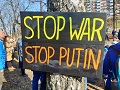 Demonstration mot Putinkriget