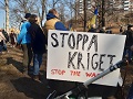 Demonstration mot Putinkriget