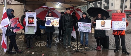 Demonstration mot Putins och Lukasjenkas aggression - 29 januari 2022